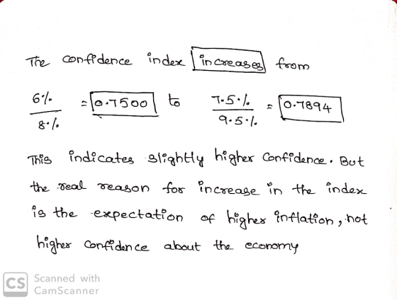 The confidence index Lincreased from . en = (-15001 to hosting - Co-Te94 This indicates Blightly higher confidence. But the r