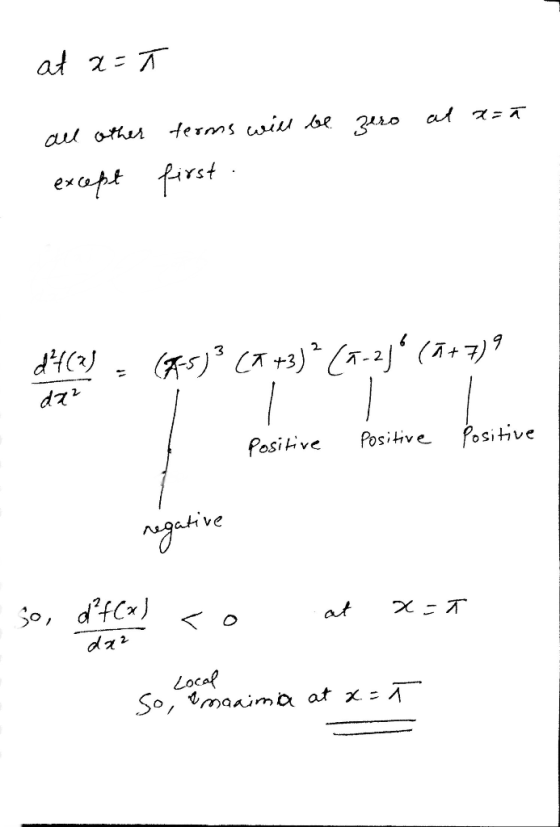 at a= all other terms will be zero at x=ã except first d4(2), (85)3 CT +3) ? (7-2) (+ 7)9 da² Positive Positive Positive neg