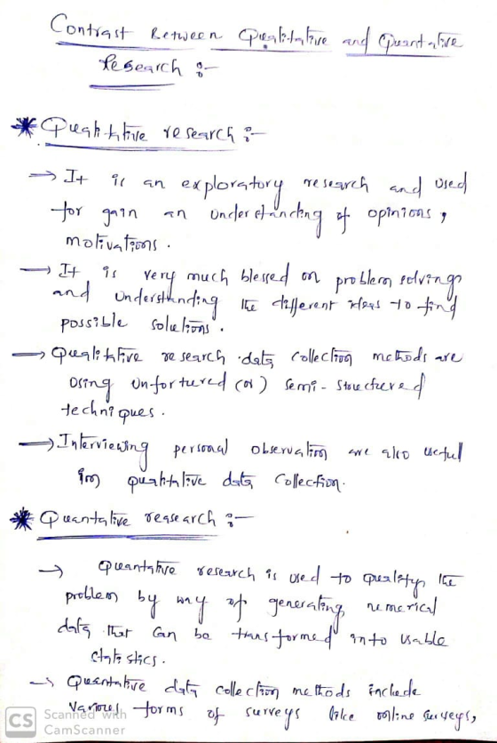 Contrast between Research : prestitative and Peant , live Quah titive research a - - It is an exploratory research and used f