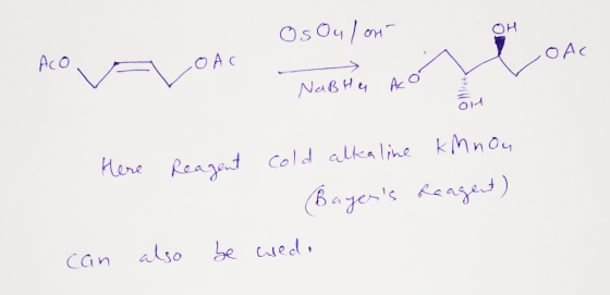 Os Ou lon COAC ACO ACO AC OAC NaBte Acó Nabha Aco ? Here Reagent cold alkaline km nou Bayers Reagent) can also be wede