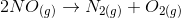2NO(g) + N2(g) + O2(g)