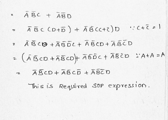 2 A B C + ABD ABC CD+D) + ABCC) Ctcal 2 2 Ā B CB +ĀBIC + Ā B CD + ABCD (ABCD + AB colt À ABÓC + ABCD A+A -A ABcp + ABCD + AB