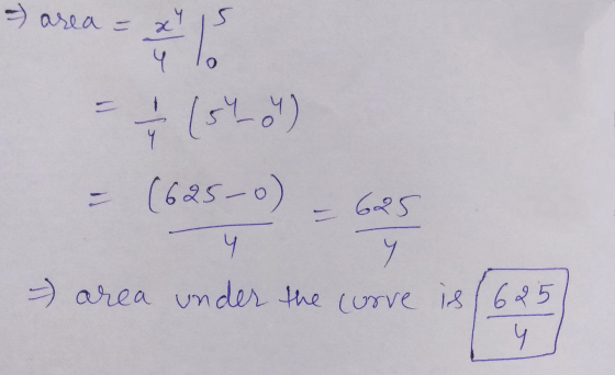 (54) = (625-0) = 625 4 y area under the curve - is/