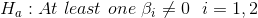 H_a : At \ least \ one \ \beta_i \neq 0 \ \ i = 1,2