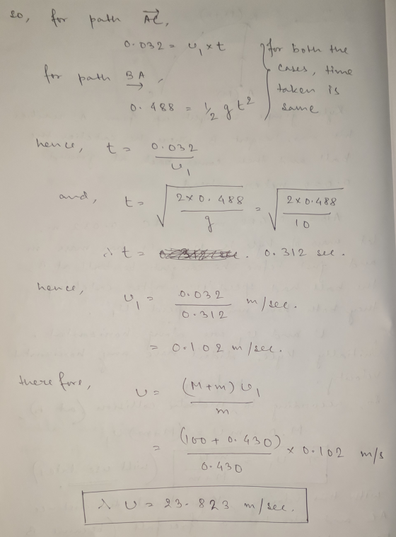 so, for path he 0.032= ext. for path B A for both the cases, time taken is Same O. 488 = 1 gte hence, ta 0.032 and, to 2x o.