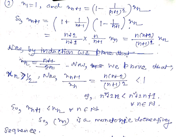 りとり nin 6 mal, and mnt =(1- M712) n So, mut = (1+ moti) (1-he) in = n2 x more nn = Menn New by induction. We prove that N A