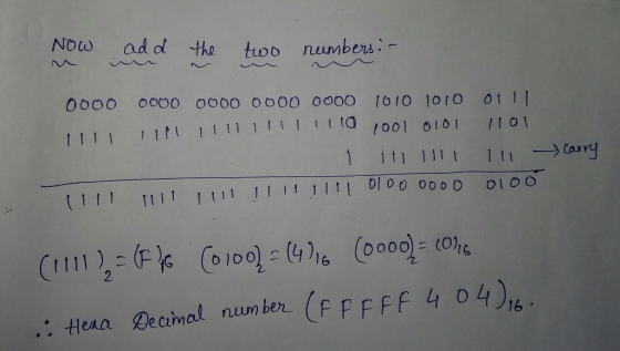Now ad d tha too numbers ; o000 oooo oo00 o000 o0oo (6 10 1o to 01 1 I 10 1I 01 16 (0000): (0)1 2 .: tsa Decimel nuntn (FPFFF