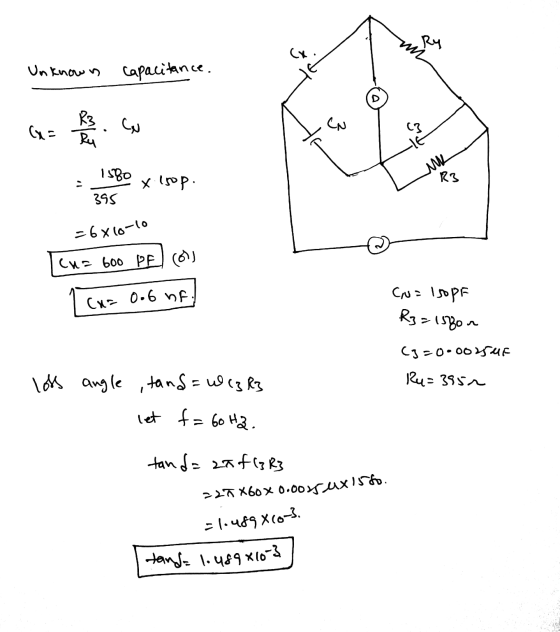 Ry Cx. Unknown capacitance. Ca- مع امه بيا CN C3 Ru HE 1580 M - xlop R3 395 - 6x10-10 (u= 600 PE Coll Cu = lsopp (x= 0.6 F R3