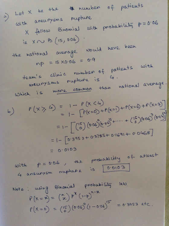 Let χ bRtne 垓nwubun of patients 艹eh ational average- NDuld have been toauus clini c numben of patieuts sith aneury s ns eupt
