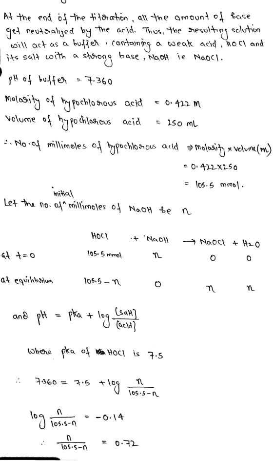 At the end of the titration, all the amount of base get neutralized by the acid. Thus, the resulting solution - will act as a