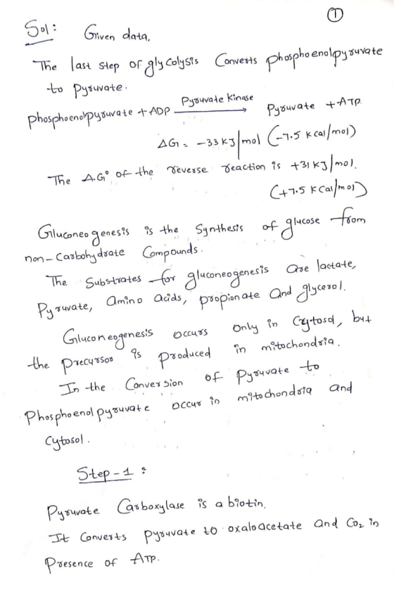 Sol Griven data, The last Converts enolpyuvate ascolysts Step of to Pysuwate Pyouvate kinase Phosphoenalpysuwate+ADP Pyouvate