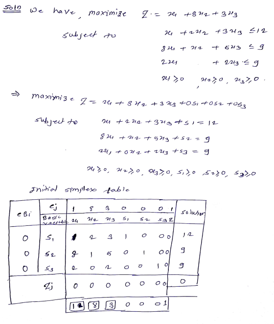 Solo ے کی have maximize 2 = 29 +8212 + 323 subject to ze +2212 1313 212 82es T 212 T 513 sg 2zej + 2013 is g W 20 21270 , 213
