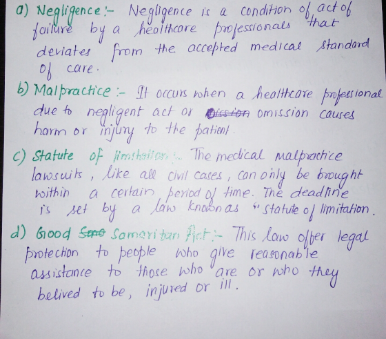 condition olladob d) Negligence,_ Negligence )( healthca re bolessionals ,that foiMrd by a deviater rom the accepted medical