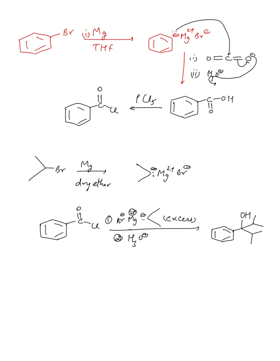 Br lip Mg н,- THE () ОС م = і 4 e les -o 14 сі. Br Mg 21 0° 5 мя dry ether 2-4 ОН (ексим) © Br Но