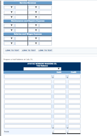 LINK TO TEXT LINK TO TEXT LINK TO TEXT h a r balance at July 31. AYAYAI WINDOW WASHENG CO.