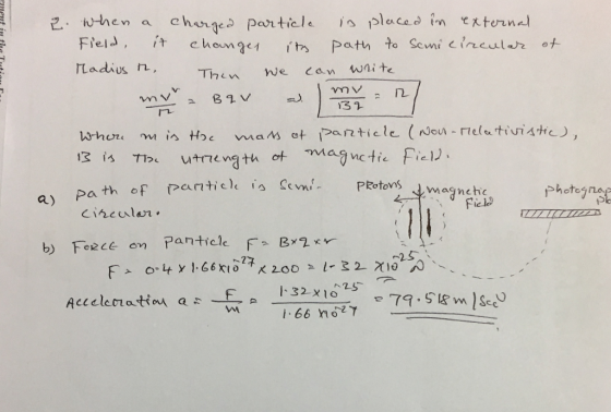 几adius a) Pa th of panticle is em wasnche cisculer Ficls Acceler ation ar- ト32X1025