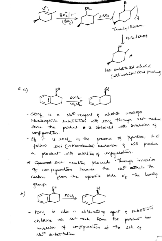 GU ess toni 62 он a) soch Sock is a Nu reagent 5 alohol undarpo Hence the St through inveu、on giA Ni* subst tlin