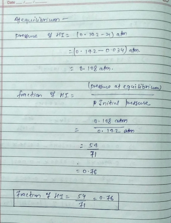 Date equilibrium- 14 2 0034 am. prethure at cqibum) 0.108 atrr 2 S4 71 드 0.46 ズ1