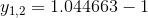 Y1.2 = 1.044663 - 1