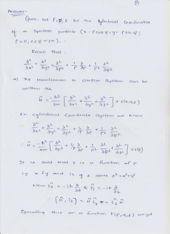 ven: tet P ,2 the be the Gindricat Co or dinates Reca that a) The Hamiltonian n cantton System Can be conten as 2 ordinate Sy