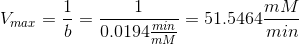Vmar = 7 = 0.0194 min 51.5464 MM min