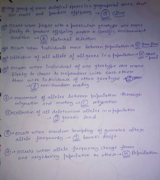 CeIn mate ancl poo dutce ofdaping d) cline occuos when beople with a pusttudasr genotype asne mone Dikely do poroduce offapoi