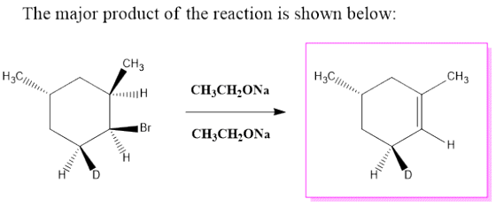 The major product of the reaction is shown below: CH3 H3Cm ETH CH3CH ON CH3CH ON .