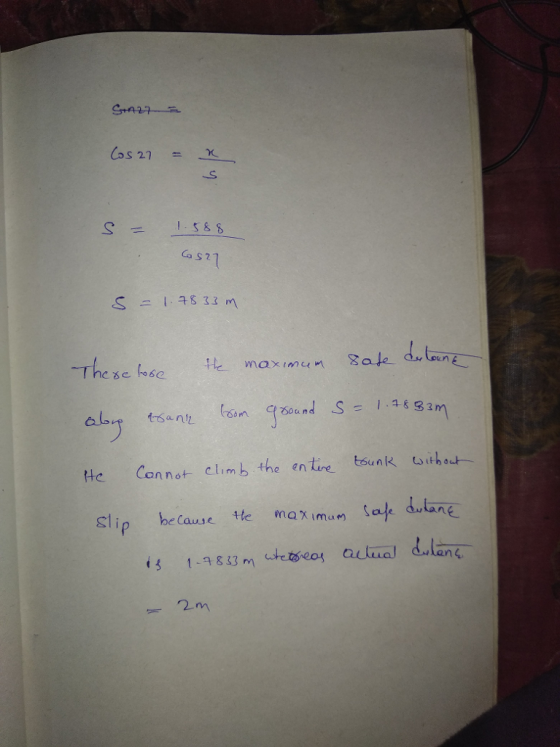 - S& S tte Cannot climb the entine tsunk ithost lip because e maximun at dlane ,ou tual d.lint