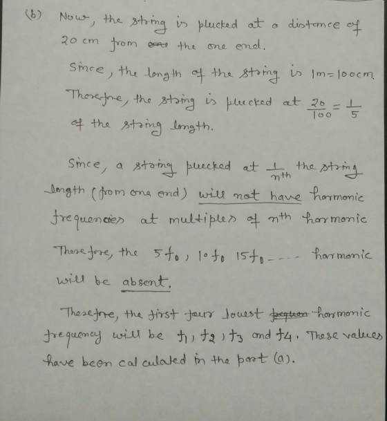ana emal 160 5 Jongth (rom ens end) iumot have Pamonic siu be absent. e quem have been cal culaled h tha bart (a)