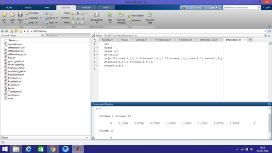 MATLAB R2018a HOME PLOTS APPS EDITOR PUBLISH VIEW ? Search Documentation Log In La Find Files Insert Efx A Go To New Open Sav