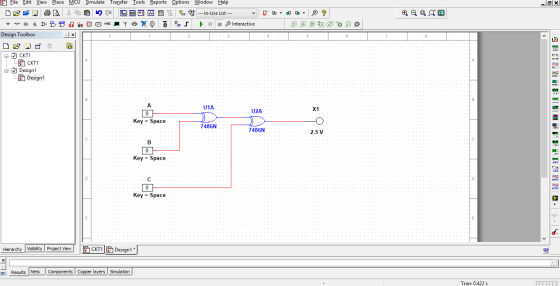 5 X @ga File Edit View Place MCU Simulate Transfer Tools Reports Options Window Help 6 % E é WW 爾西 --- In-Use List -.. 0 k#孕獎
