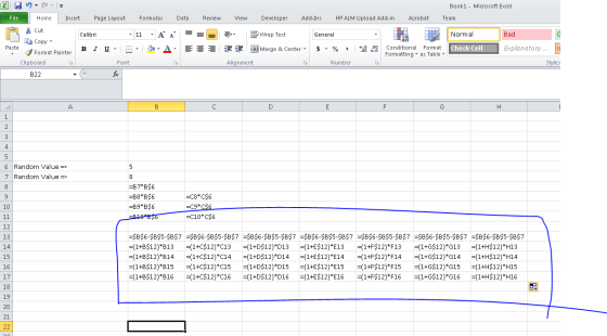 Book1 - Microsoft Excel Page Layout Developer File Home Insert Formulas Data Review View Add-Ins HP ALM Upload Add-in Acrobat