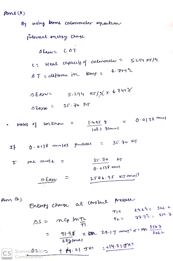 nsin boms calmmetey aqbon prtermol oneasyy Ch^ CAT Heat capauj <f calommater S291 KT/C 6.74 C Tcuteren in emp. - SERYN S.29 K