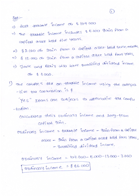 Sol ao19 tazos lencome d 10 000 tazable income incoudes 5.000 gain fsom o The capital osser held five years $2.100 d gain fso