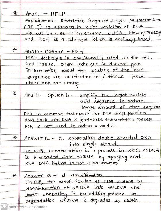 Ansa._- RELP Exeplainatton - Restriction fragment length polymorphism (RFLP) is a process in which variation of DNA us_cut by