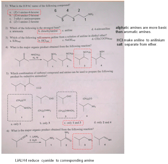 2 1) What is the IUPAC name of the following compound? 6 4 a. (E)-1-amino-4-hexene 7. (16-ah -sekere c. 3-allyl-1-aminopropan