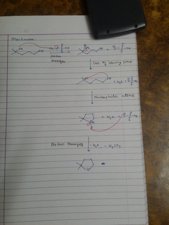 Mechanism proton transfer Loss of leaving group Nucleophilic attack Proton tranefer 0,- Hq Soy