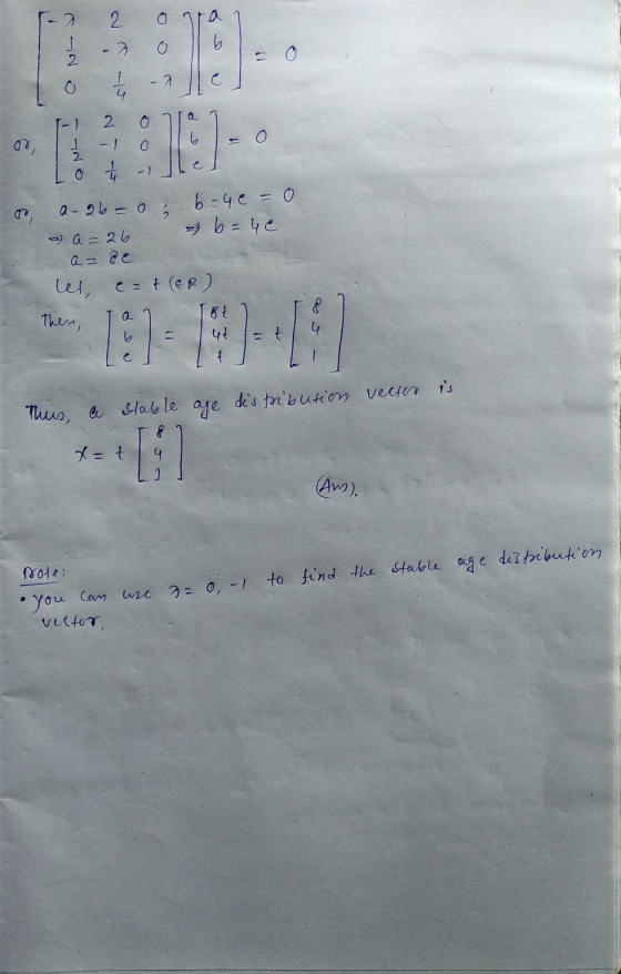 2 2 0 a b 13 2 - -2 C to 2 0 -) ONI OOT 10.) a-2b = 0 ; b-40 = 0 a) a= 26 > b=40 a= se les e-t (ER) Then, 1819 - is distribu