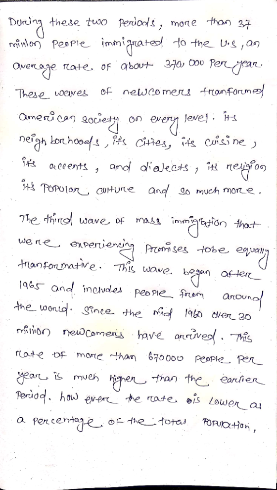 During these two periods, more than 37 minion people immigrated to the uns, an Qwerage rate of about 3.70, 000 per year. Thes