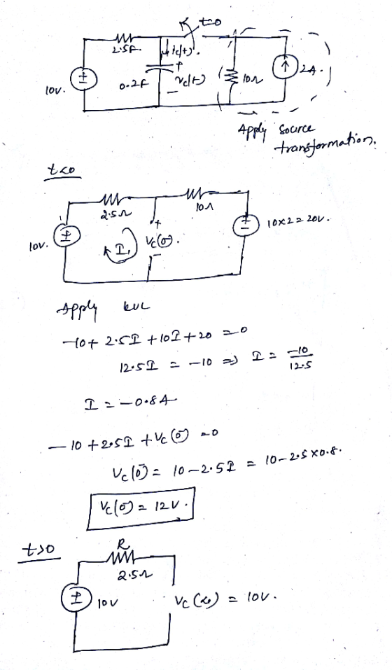 LSP Widt 0.26 Velto lon Oza- . Apply Source transformation, mi 10.1 25 10x220V. lov. A2) VO. Apply ku 70+ 2.51 +102 +20 20 12