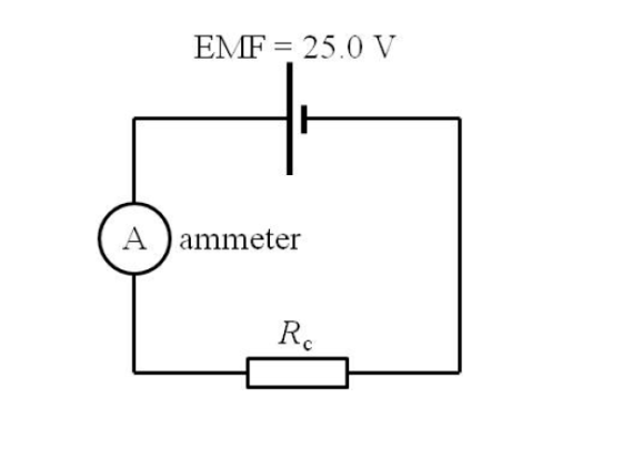 EMF 25.0 V A )ammeter