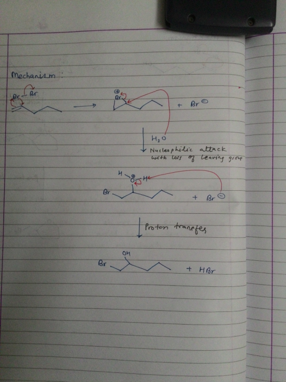 Mechanism + Bro н, о - Nucleophilic with loss of attack leaving group + Bro Proton tranffes + HBr