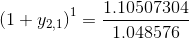 (1+21) = 1.10507304 1.048576