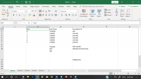 AutoSave Of Book1- Excel Sign in Comments Share O Tell me what you want to do File Home Formulas Review View Help Insert Draw