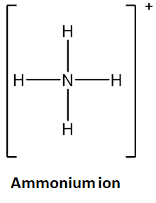 + I Ammonium ion