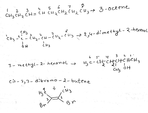 аг 2 3 4 5 6 7 9 - Сн, сH, CH= Сн снасн. Сн, сна - 3-Ochene 3 4 5 . - Сн,- сн - (Н.- » 2,4-dimethyl-2-hexano інін 6 - ч. 3 2