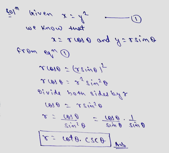 १० hiven x=y² we know that xaruoso and garsimo from ean y los o ir r caso a losimo ? s² sim ²o Divide both sides byg los o ar