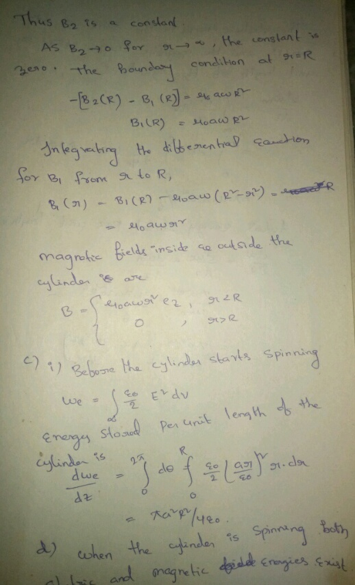 Thus ea t conslant condition at gr =R e hen magrakte linda are dwe ceten the tub dengti