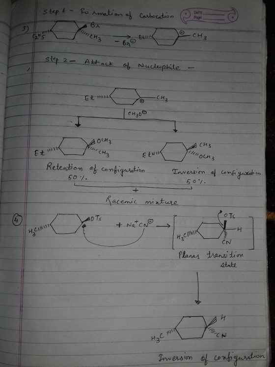 step stept - Formation of Carbocation - Formation of Date Carbocation Poga a neurreHz G CH3 o El Jo CH₃ - Bo Etna Step 2 - At