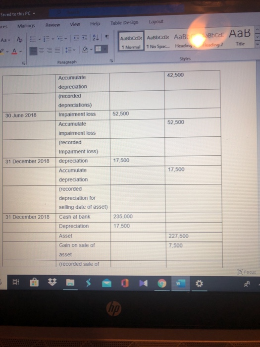 Seved to this PC- Mailings View Review Help Layout ces Table Design Aa A - 2 Аавьсер Аавьсах Аав авьсаг Аав 1 Normal No Spac